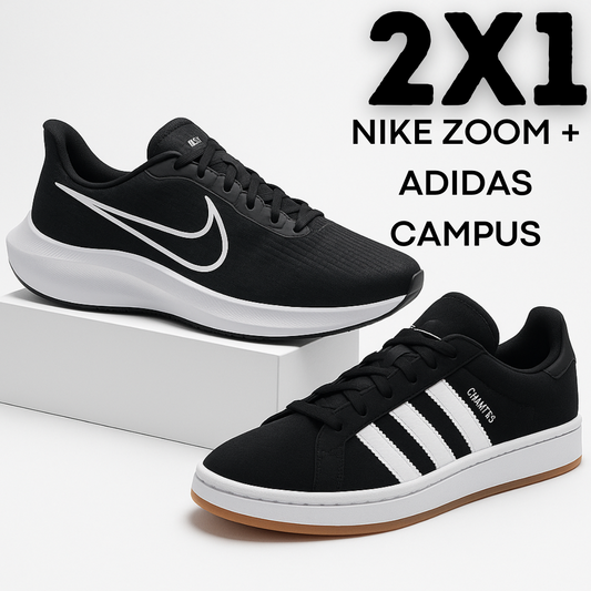 2X1 | NIKE ZOOM + ADIDAS CAMPUS